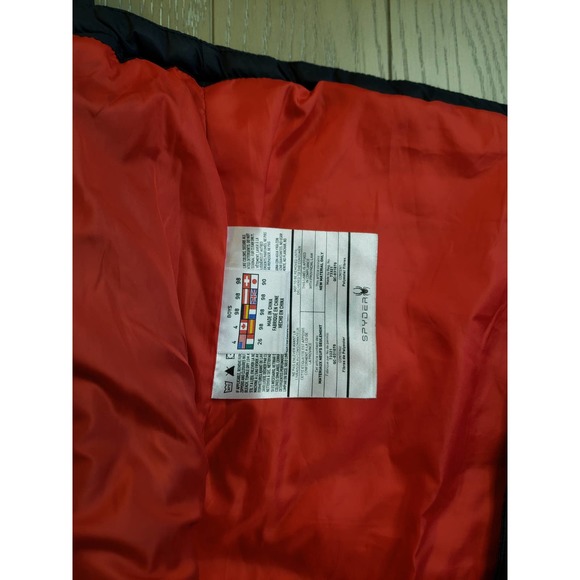 Spyder Boys Black and Red Therma Puffer Full Zip Jacket size 4 - Picture 3 of 5